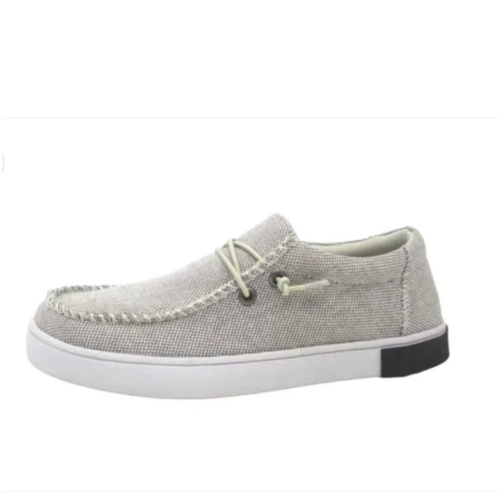 Kids' Light Gray Canvas Lace-Trim Sneaker